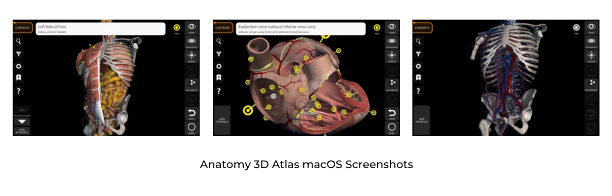 Anatomy 3D Atlas macOS Screenshots
