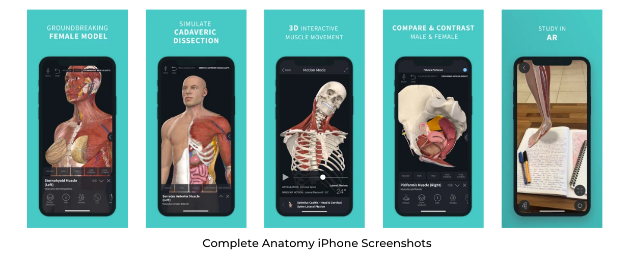 Complete Anatomy iPhone Screenshots
