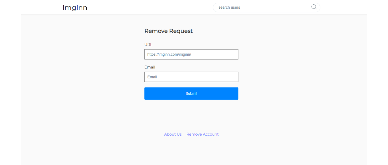 Imginn remove request
