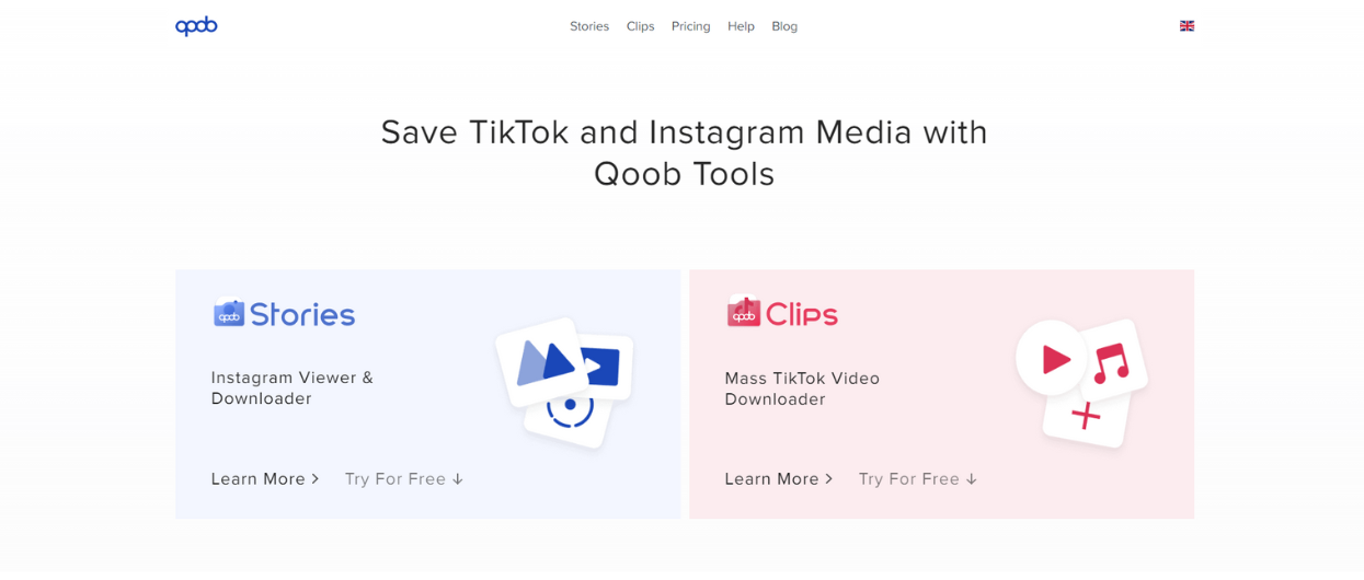 Qoob Save TikTok and Instagram Media