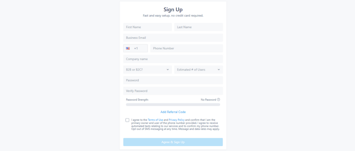 Seamless Sign Up
