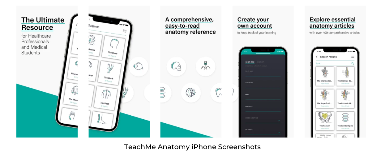 TeachMe Anatomy iPhone Screenshots